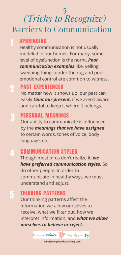 list of 5 barriers to communication 
