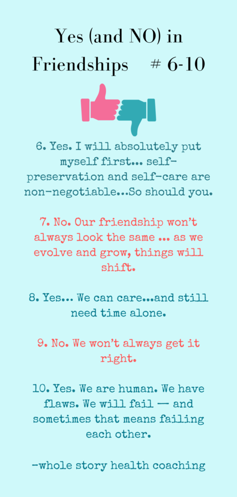 rules to help preserve friendships rules 6-10
