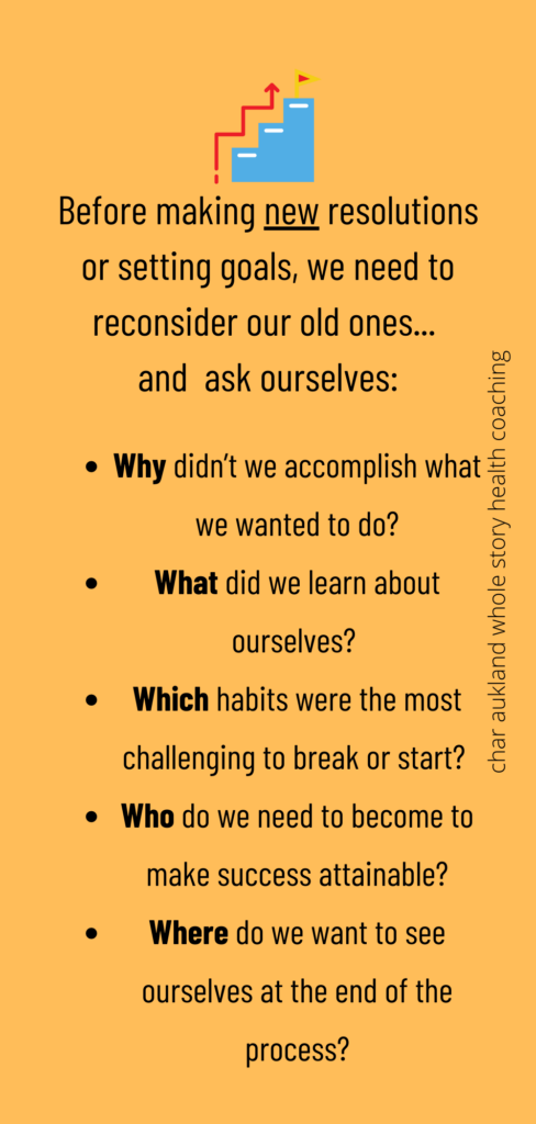 Before making new goals and resolutions, we need to ask ourselves these questions
